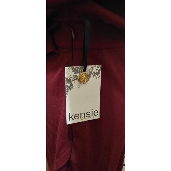 Kensie Belted Midi Dress – Deep burgundy – Size 4 - Picture 5 of 5